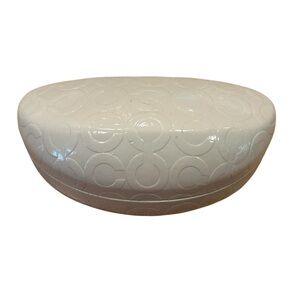 Coach White Leather Eyeglasses Case